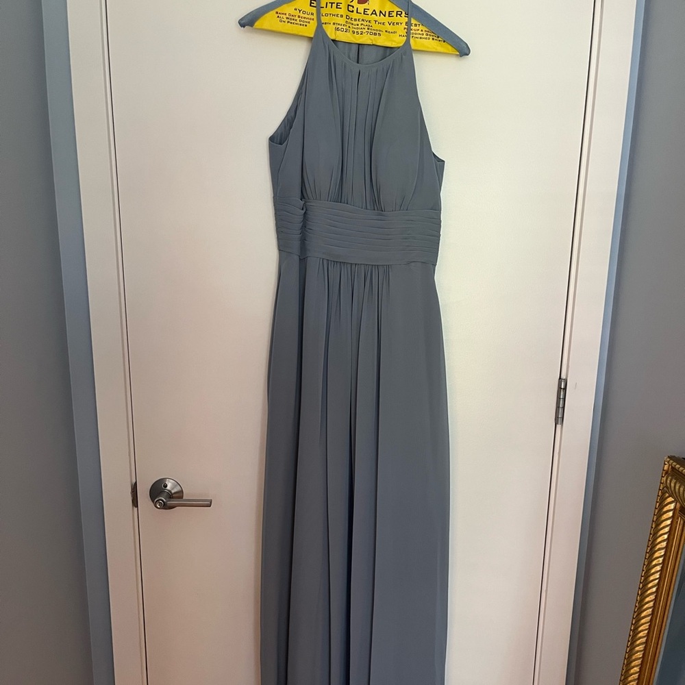 Azazie Dusty Blue A line Dress